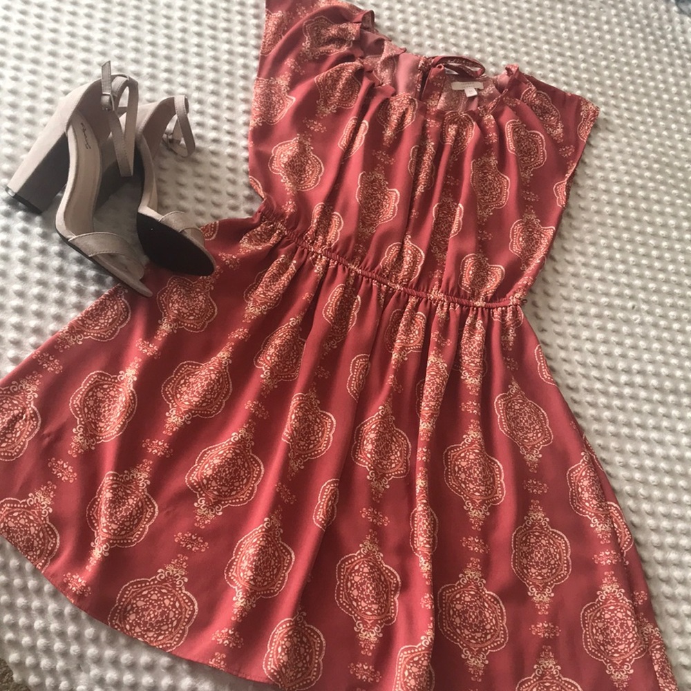 LC Lauren Conrad Pleat Neck Dress